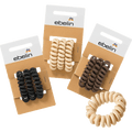 Haargummis Spirale schwarz/braun/beige ebelin