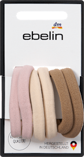 Haargummis weich, blau/rosa ebelin