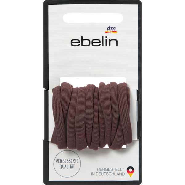 Haargummis weich, braun ebelin