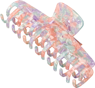 Haarklammer Double-Teeth, rosa/mint/flieder ebelin