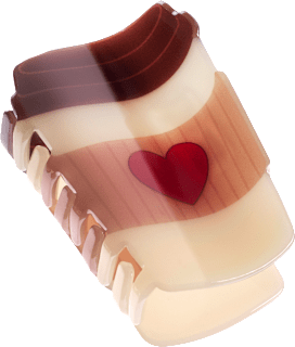 Haarklammer Kaffee-Becher ebelin