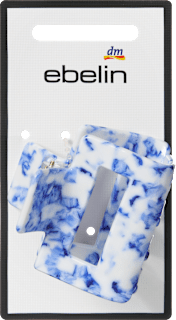 Haarklammer Keramik-Optik, blau/weiß ebelin