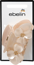 Haarklammer mit Blumen-Applikation, creme ebelin