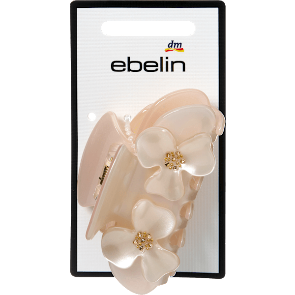 Haarklammer mit Blumen-Applikation, creme ebelin