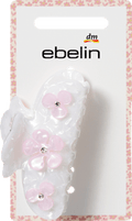 Haarklammer mit Blumenapplikationen, weiß ebelin