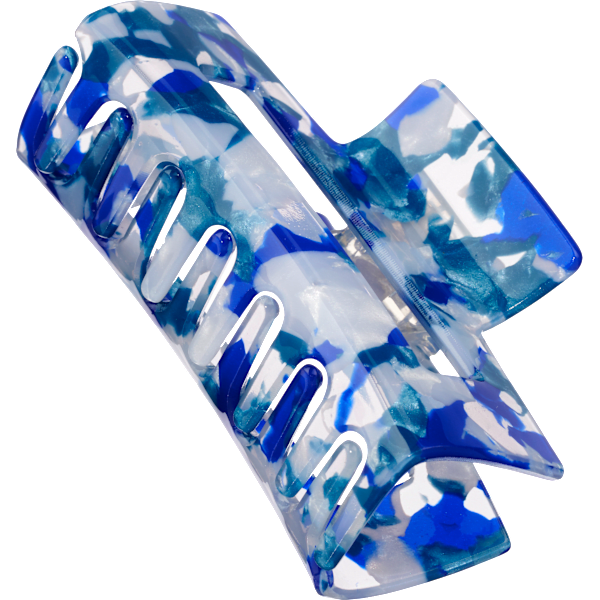 Haarklammer mit Cut-out, blau ebelin