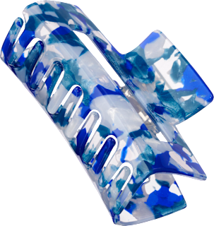 Haarklammer mit Cut-out, blau ebelin