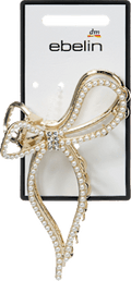 Haarklammer Schleife mit Glitzer, Gold-Optik ebelin