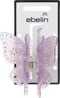Haarklammer Schmetterling mit Glitzer, lila ebelin