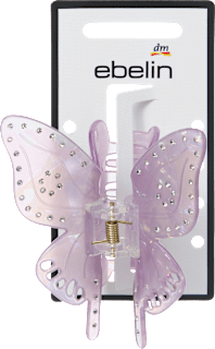 Haarklammer Schmetterling mit Glitzer, lila ebelin