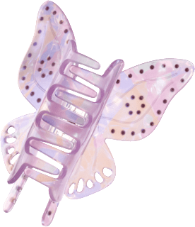 Haarklammer Schmetterling mit Glitzer, lila ebelin