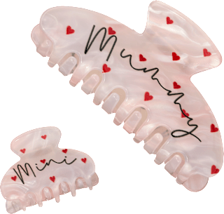 Haarklammer Set Mummy & Mini rosa 2tlg ebelin