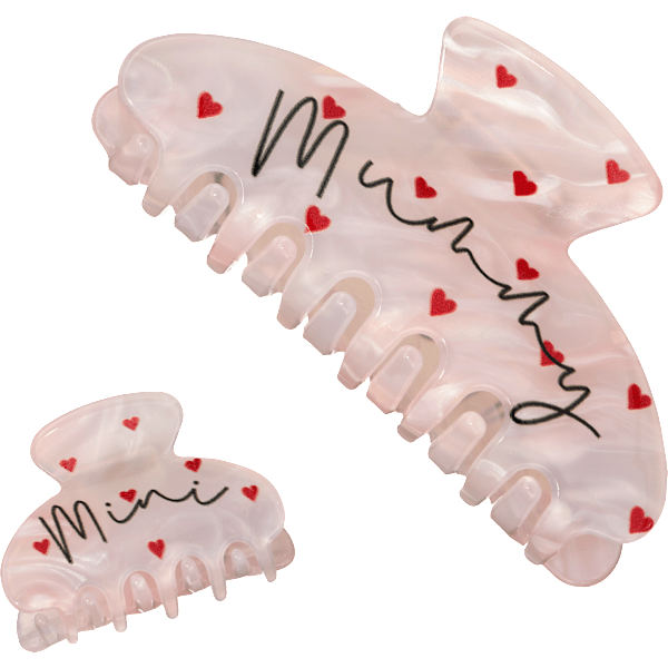 Haarklammer Set Mummy & Mini rosa 2tlg ebelin