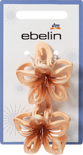 Haarklammern Blumen, apricot ebelin