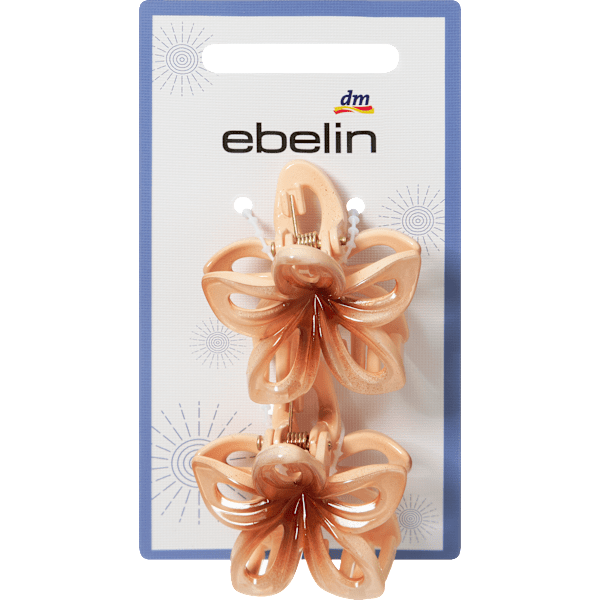 Haarklammern Blumen, apricot ebelin