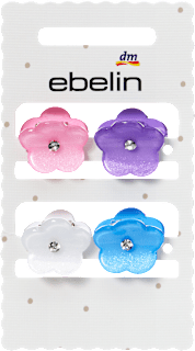Haarklammern Blumen mit Glitzer ebelin