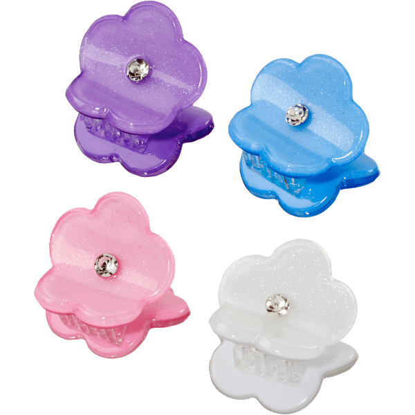 Haarklammern Blumen mit Glitzer ebelin