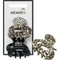 Haarklammern klein halbrund, schwarz/Pünktchen-Optik ebelin