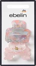 Haarklammern midi, rosa/bunt marmoriert ebelin