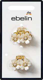 Haarklammern mit Blumen-Applikationen, Gold-Optik ebelin