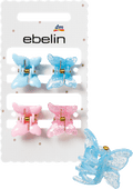 Haarklammern Schmetterling, hellblau/rosa ebelin