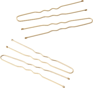 Haarnadeln gewellt, Gold-Optik ebelin