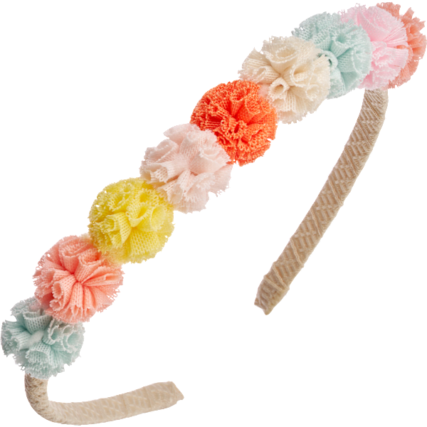 Haarreif bunte Pom-Poms ebelin