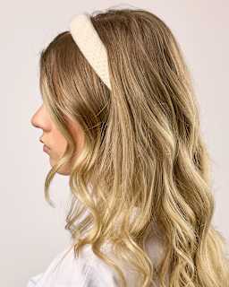 Haarreif gepolstert, beige ebelin