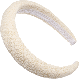 Haarreif gepolstert, beige ebelin