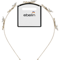 Haarreif mit Blumenapplikationen, Gold-Optik ebelin
