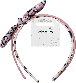 Haarreifen mit Schleife, Leo-Muster, rosa ebelin