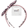 Haarreifen mit Schleife, Leo-Muster, rosa ebelin