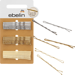 Haarschieber lang mit Glitzer, Silber-/Roségold-& Goldoptik ebelin