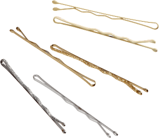 Haarschieber lang mit Glitzer, Silber-/Roségold-& Goldoptik ebelin