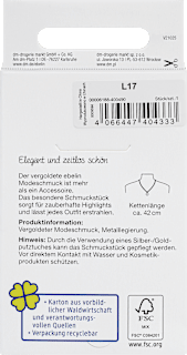 Halskette vergoldet mit Blumenprint ebelin