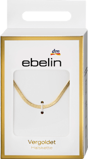 Halskette vergoldetet flach ebelin