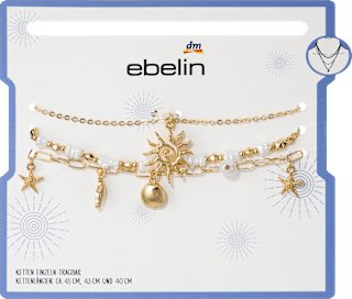 Halsketten maritim mit Perlen, Gold-Optik ebelin