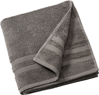 Handtuch aus Frottee grau (50x100 cm), GOTS-zertifiziert  ebelin