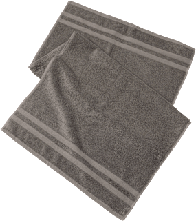 Handtuch aus Frottee grau (50x100 cm), GOTS-zertifiziert  ebelin