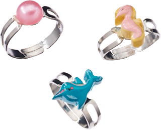Kinder-Ringset mit verschiedenen Motiven ebelin