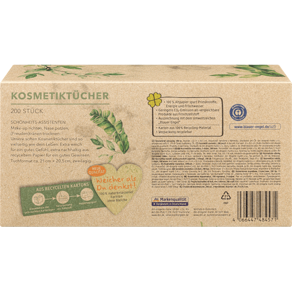 Kosmetiktücher Recycling  ebelin