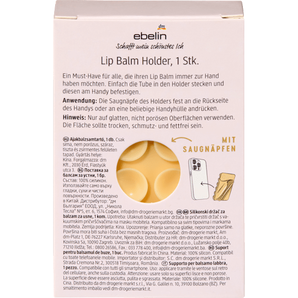 Lippenbalm Halter gelb It's a match ebelin