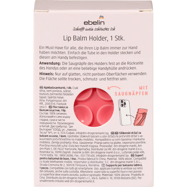Lippenbalm Halter peach It's a match ebelin