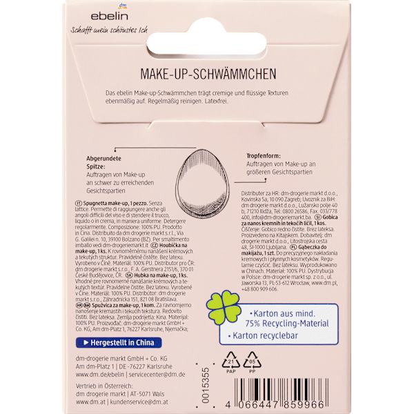 Make-up Schwamm oval ebelin