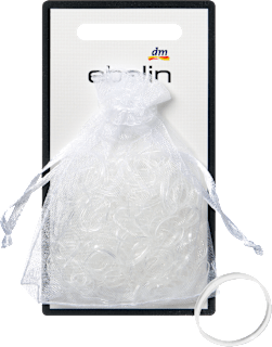 Mini-Haargummis in Organza-Säckchen, transparent ebelin