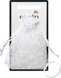 Mini-Haargummis in Organza-Säckchen, transparent ebelin