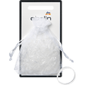 Mini-Haargummis in Organza-Säckchen, transparent ebelin