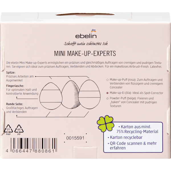 Mini Make-up-Experts Schwamm&Applikatoren Set ebelin