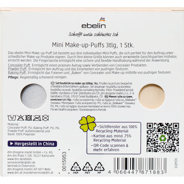 Mini Make-up-Puff Set Flawless Secret 3tlg ebelin