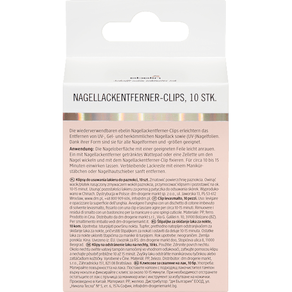 Nagellackentferner-Clips ebelin